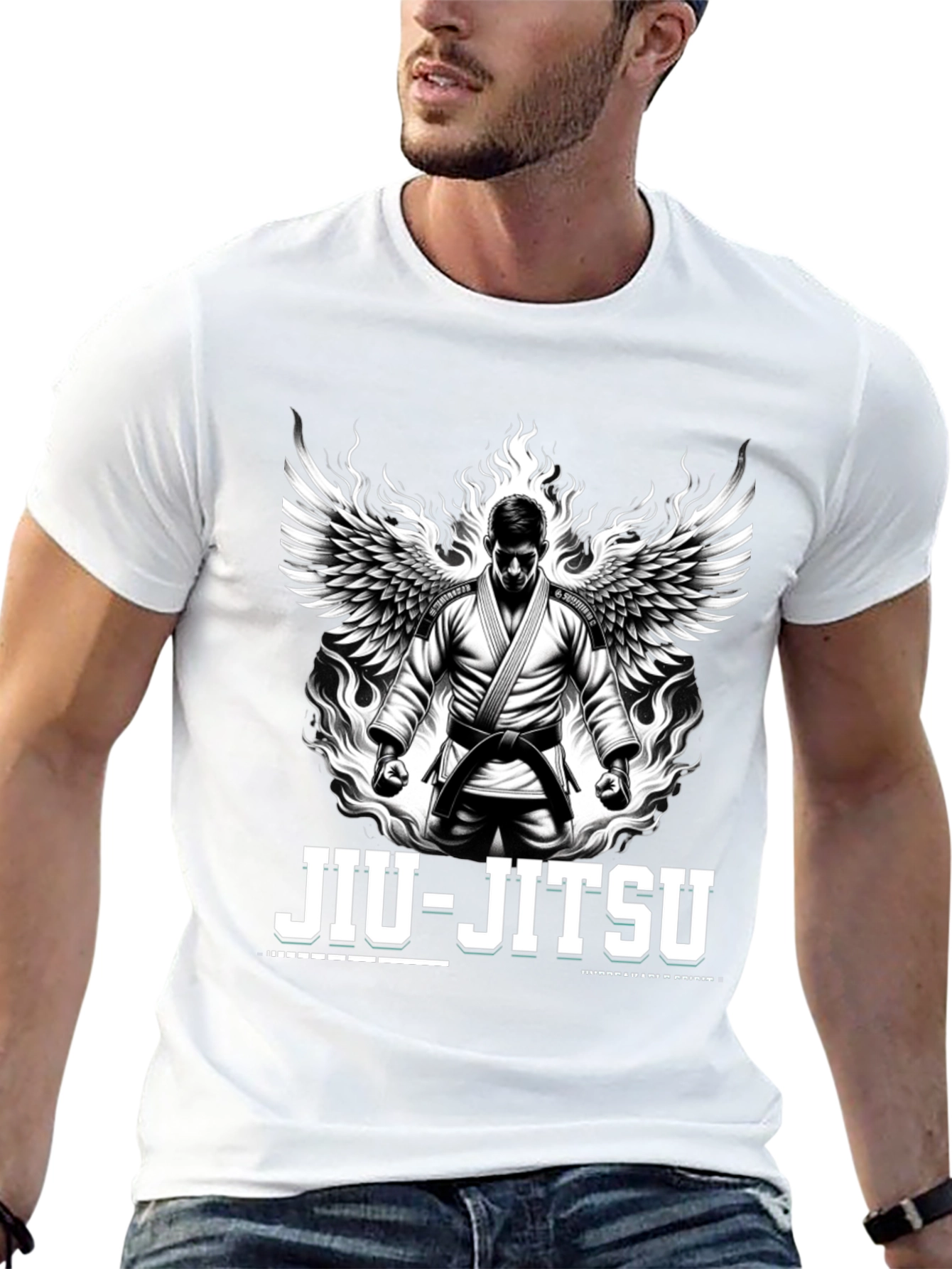 Jiu-Jitsu Winged Fighter Black T-Shirt