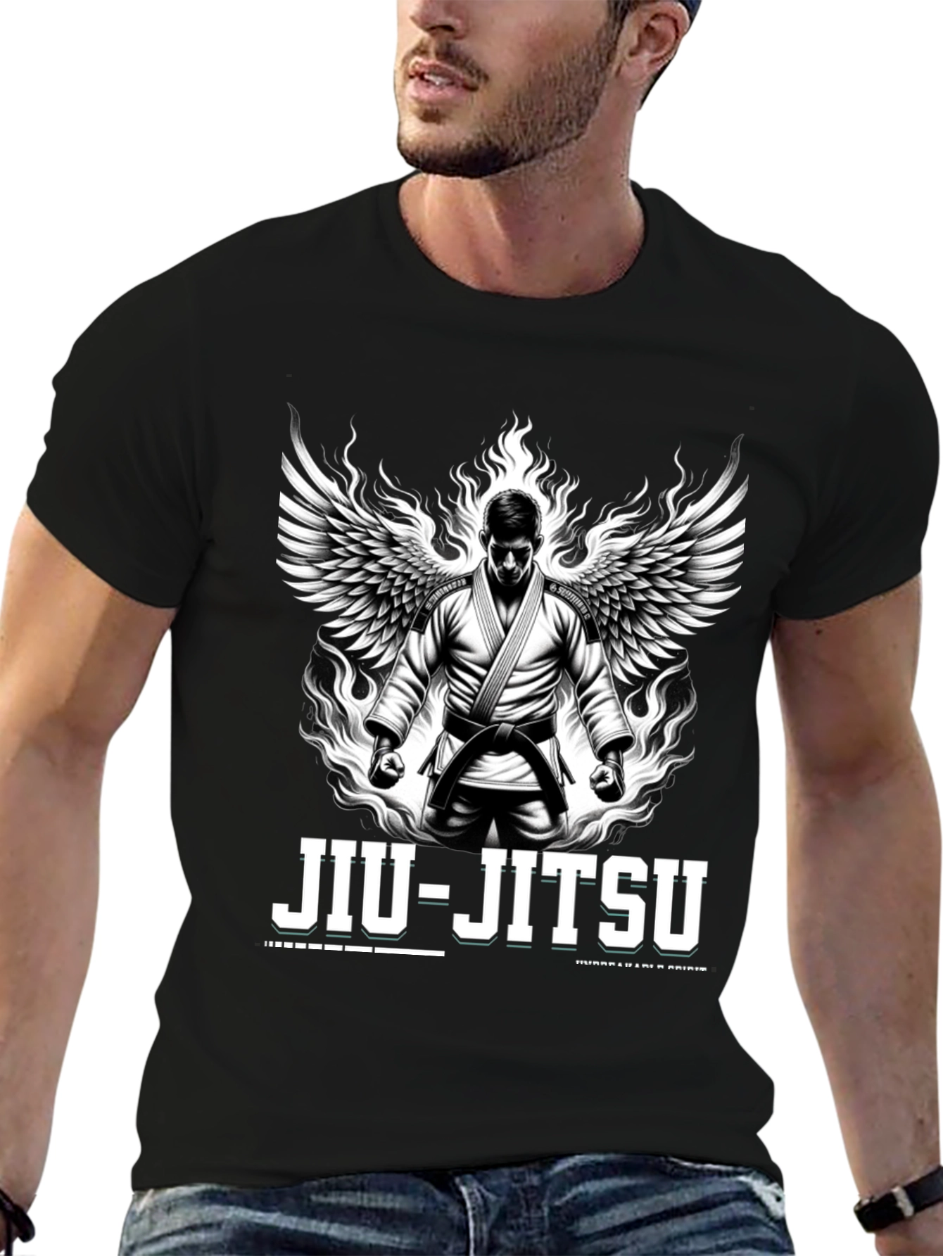 Jiu-Jitsu Winged Fighter Black T-Shirt