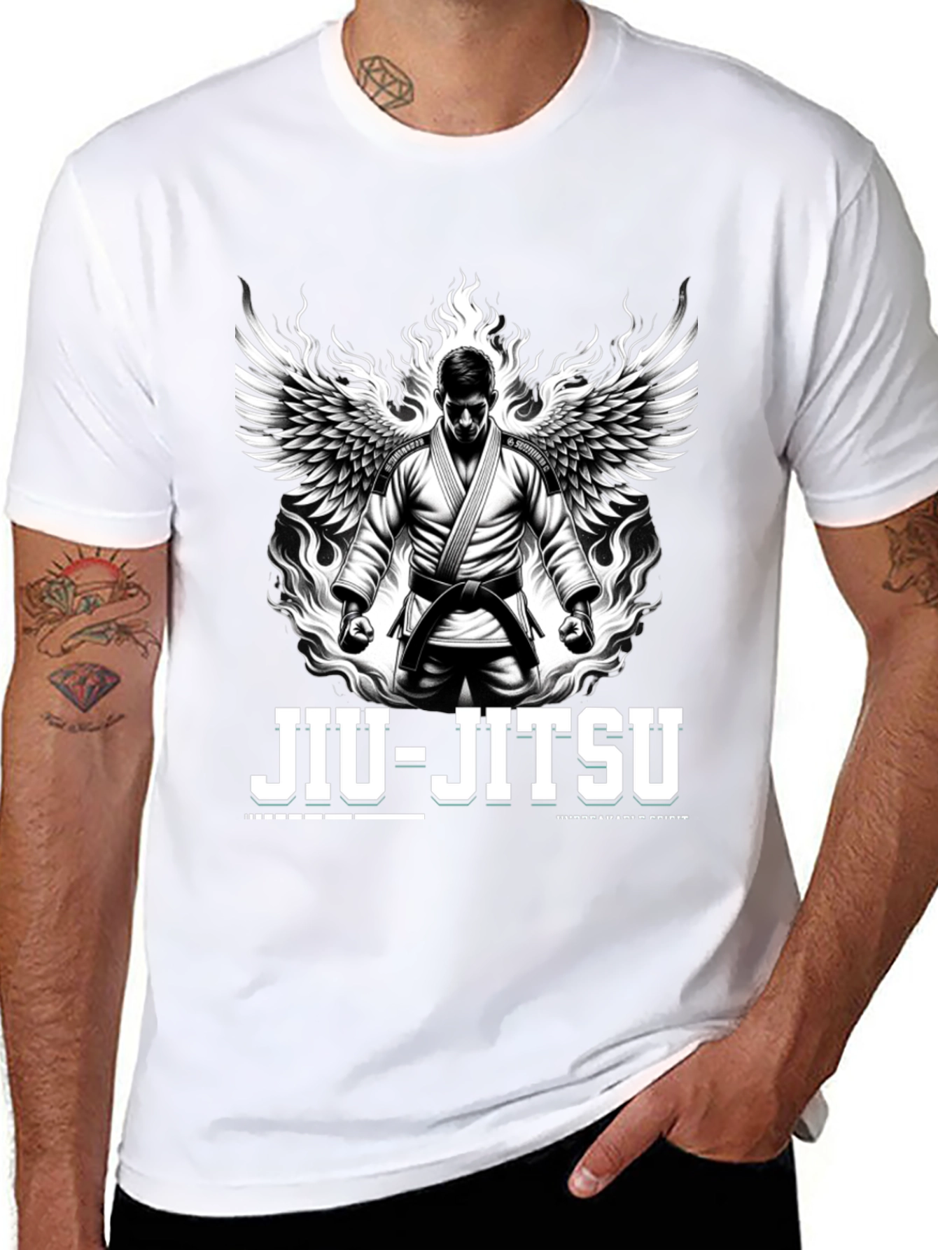 Jiu-Jitsu Winged Fighter Black T-Shirt