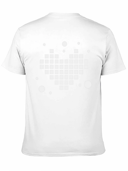 Pixel Heart Graphic Tee - Black Casual Shirt