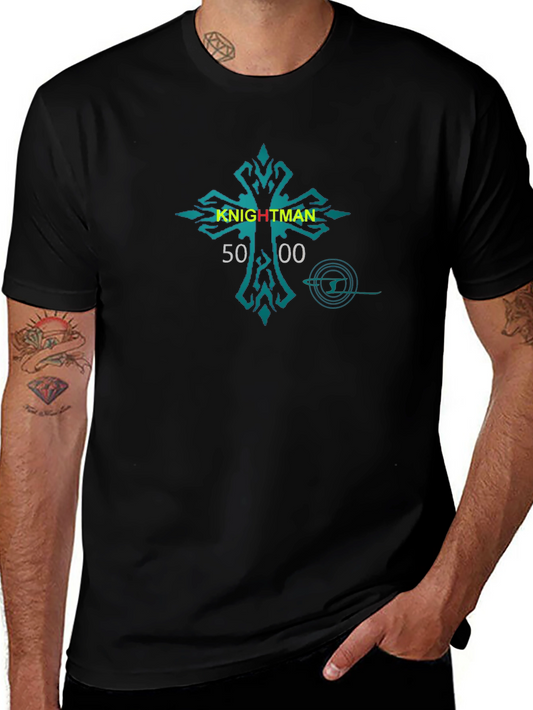 Knightman Tee - Graphic Print Black