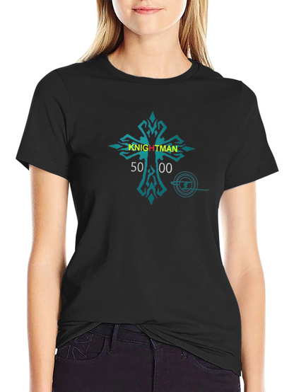 Knightman Tee - Graphic Print Black