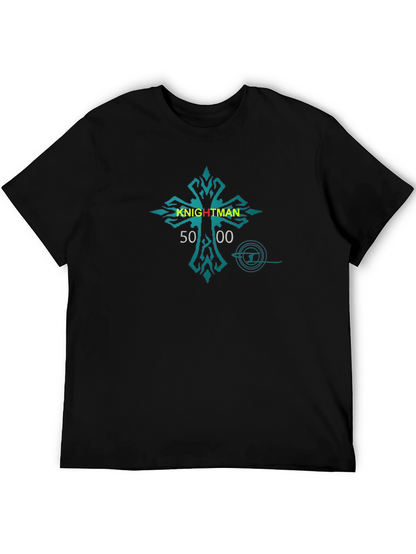 Knightman Tee - Graphic Print Black