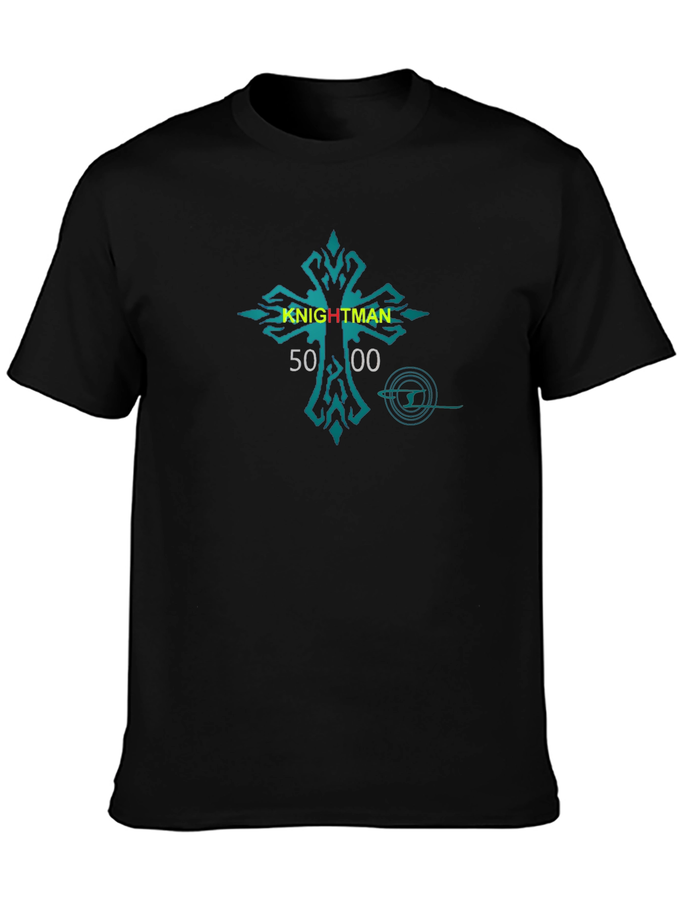 Knightman Tee - Graphic Print Black