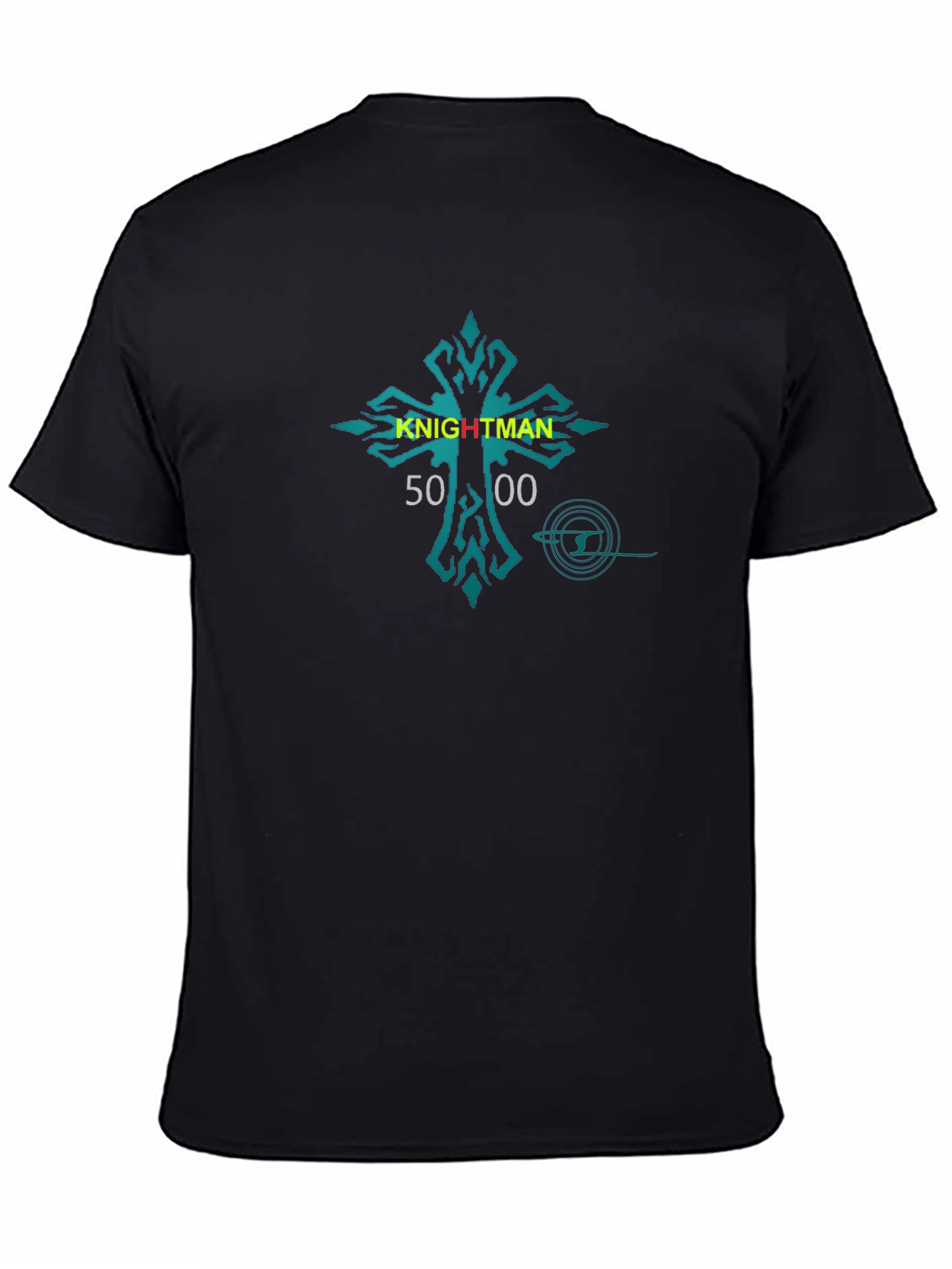 Knightman Tee - Graphic Print Black
