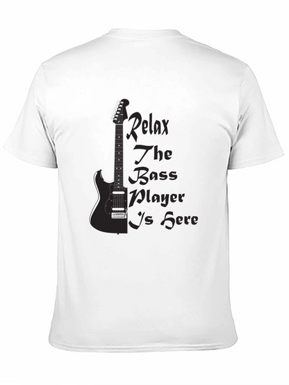 Relax Bass Player Black Graphic Tee