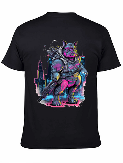 Cyberpunk Bulldog T-Shirt - Urban Warrior Tee