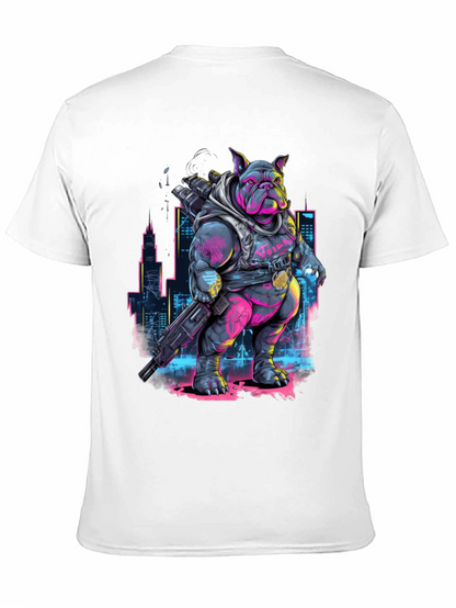 Cyberpunk Bulldog T-Shirt - Urban Warrior Tee