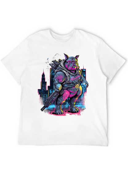 Cyberpunk Bulldog T-Shirt - Urban Warrior Tee