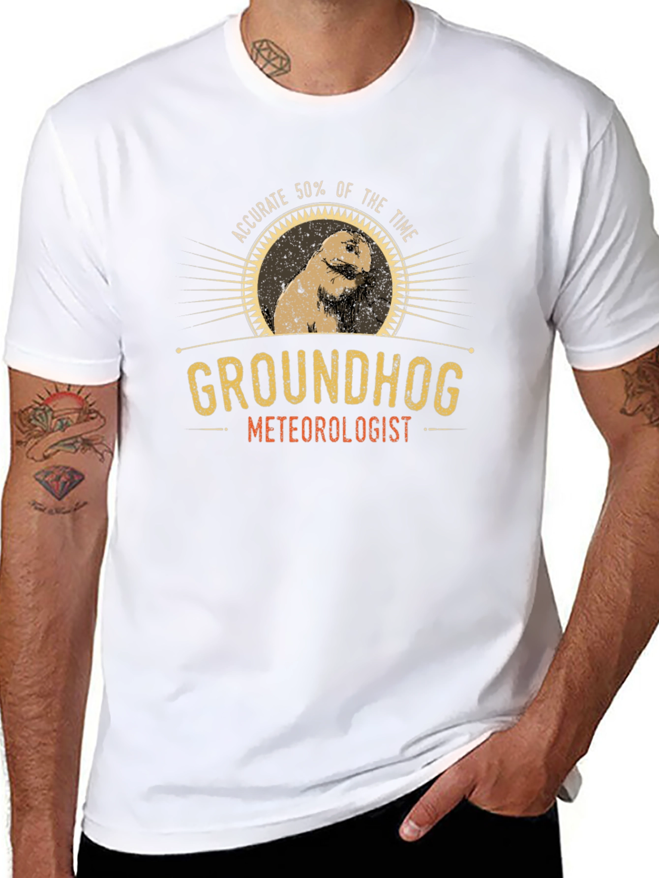 Groundhog Meteorologist Graphic T-Shirt