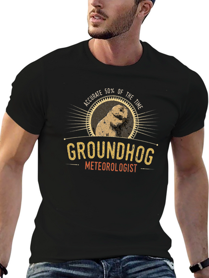 Groundhog Meteorologist Graphic T-Shirt