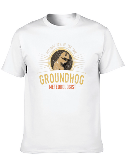 Groundhog Meteorologist Graphic T-Shirt