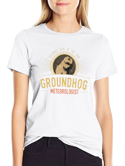 Groundhog Meteorologist Graphic T-Shirt
