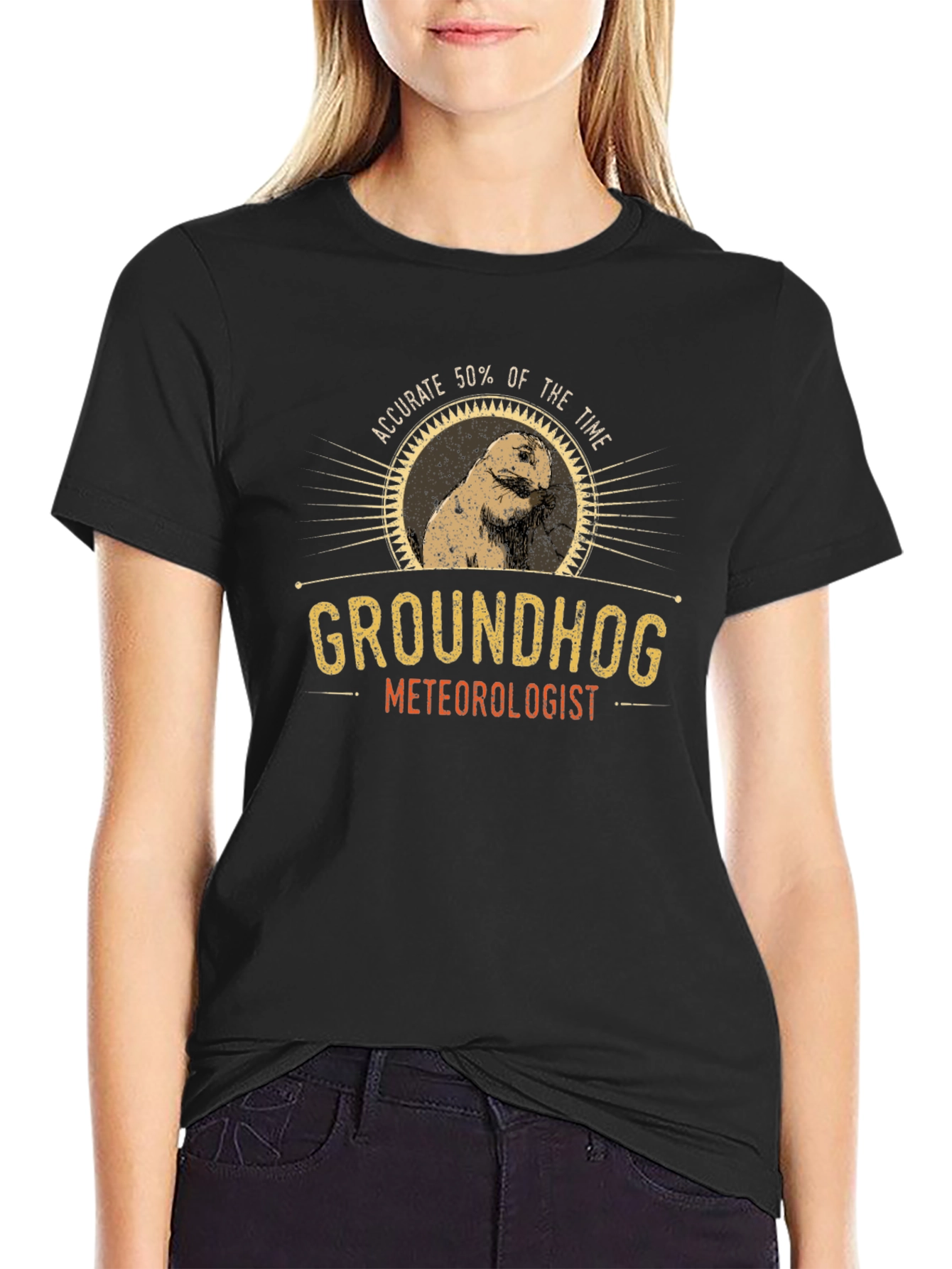 Groundhog Meteorologist Graphic T-Shirt