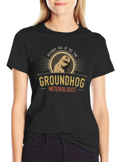 Groundhog Meteorologist Graphic T-Shirt