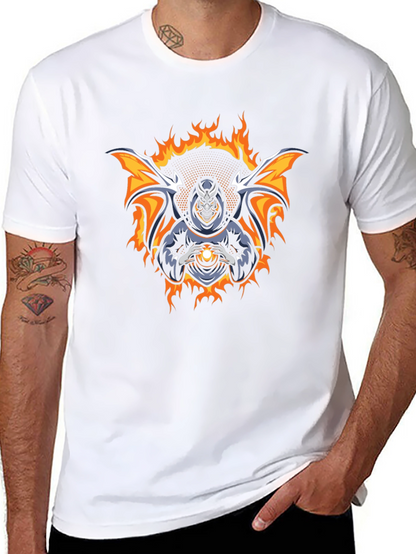 Fiery Demon Graphic T-Shirt - Dark Magic Design