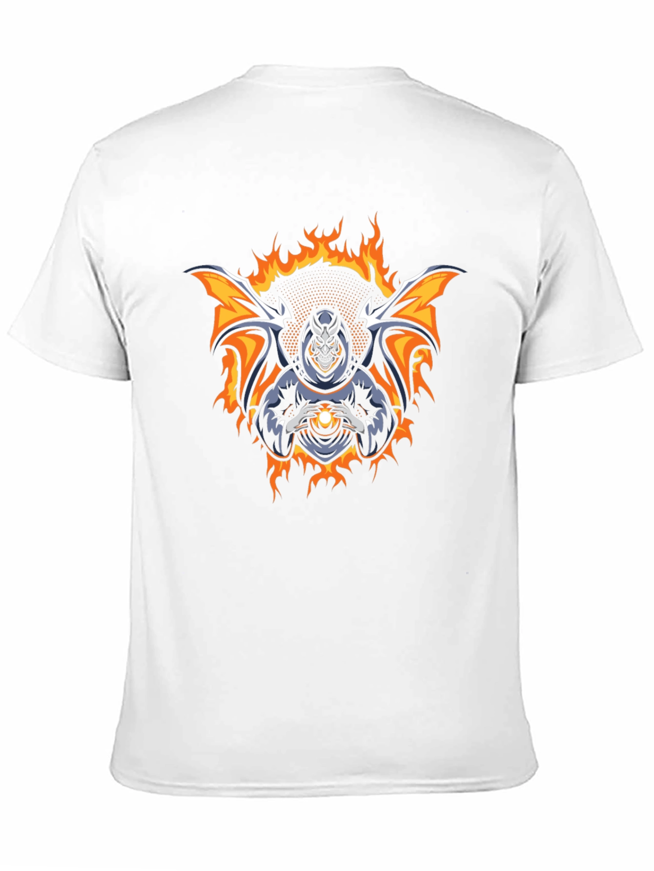 Fiery Demon Graphic T-Shirt - Dark Magic Design