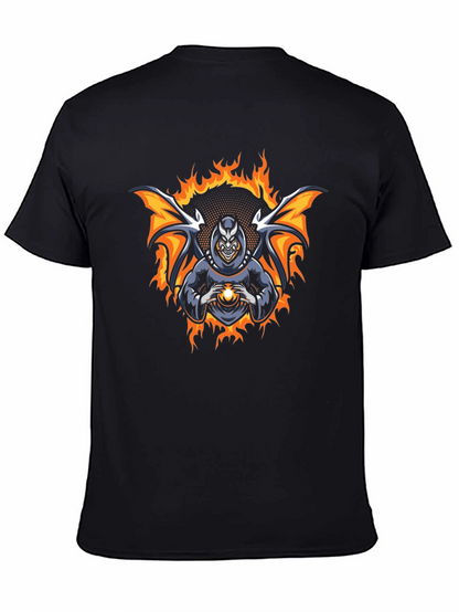 Fiery Demon Graphic T-Shirt - Dark Magic Design