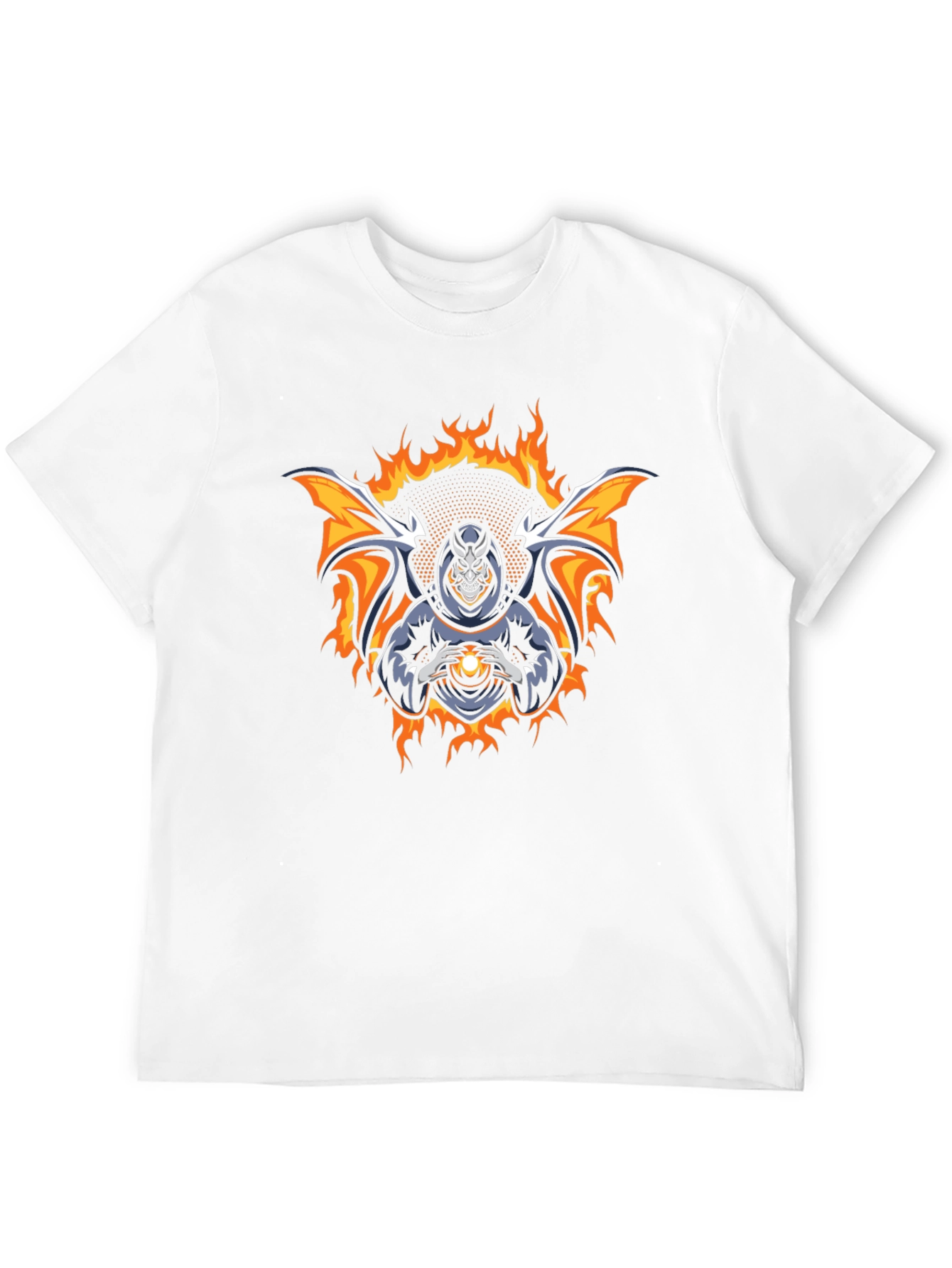 Fiery Demon Graphic T-Shirt - Dark Magic Design