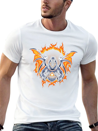 Fiery Demon Graphic T-Shirt - Dark Magic Design