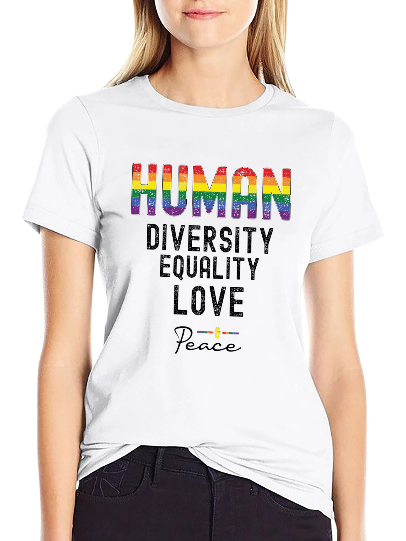 Human Diversity Equality Love & Peace T-Shirt