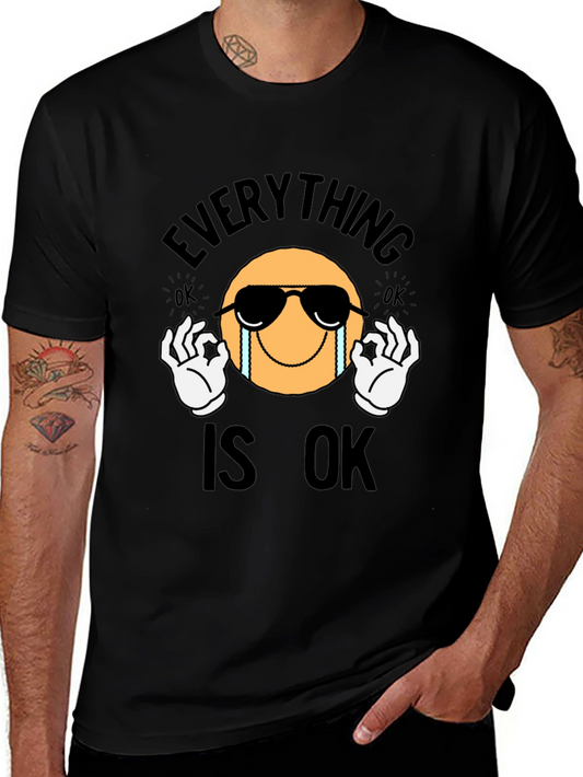 Everything Is Ok Emoji Graphic T-Shirt