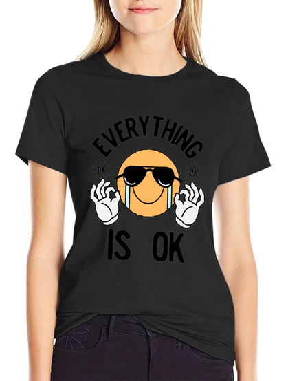 Everything Is Ok Emoji Graphic T-Shirt