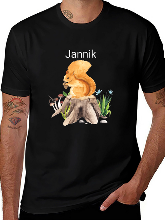 Squirrel on Stump Graphic Tee - Jannik
