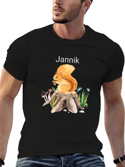 Squirrel on Stump Graphic Tee - Jannik