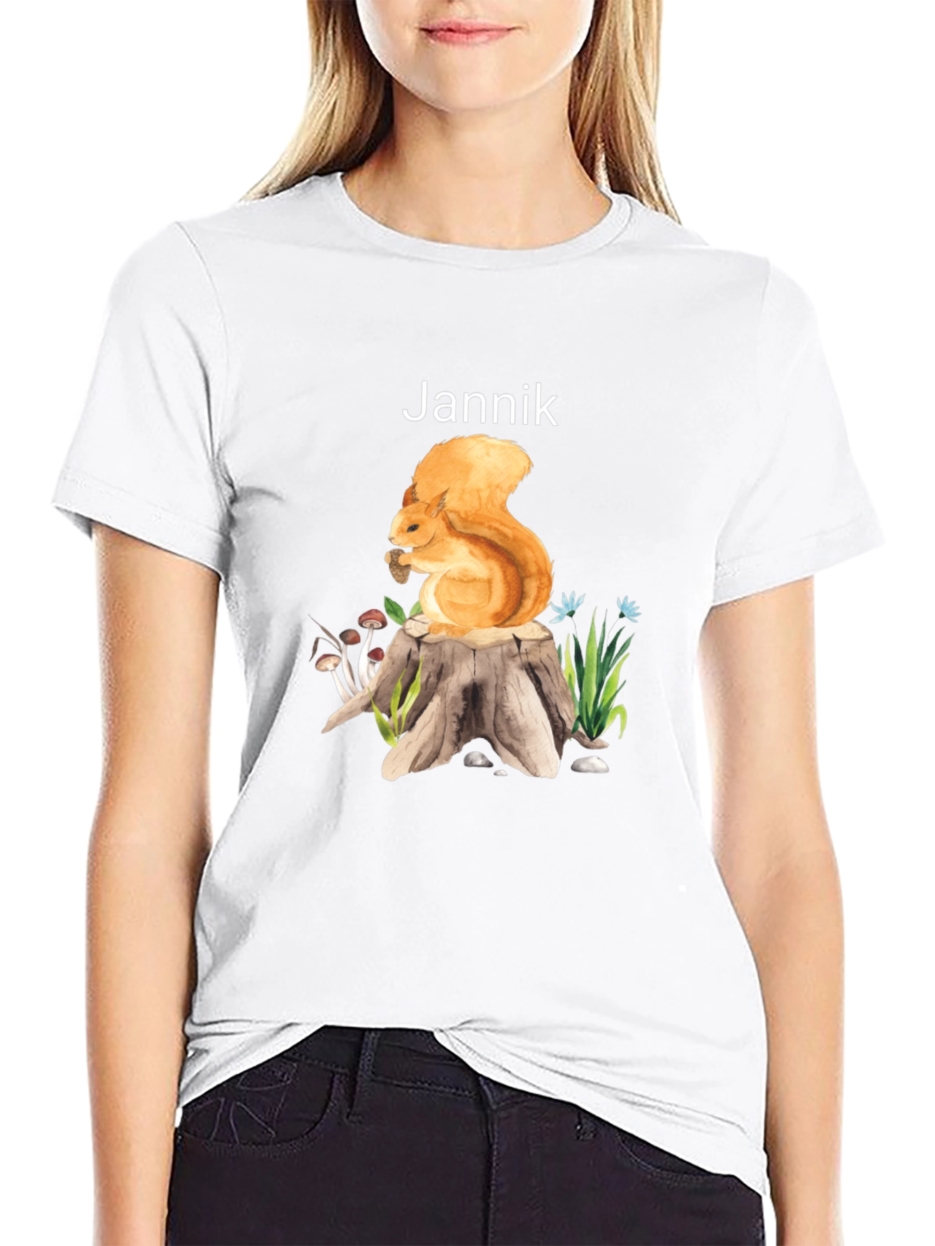 Squirrel on Stump Graphic Tee - Jannik