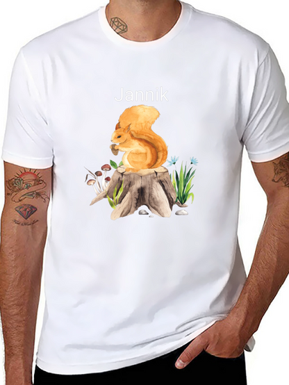 Squirrel on Stump Graphic Tee - Jannik