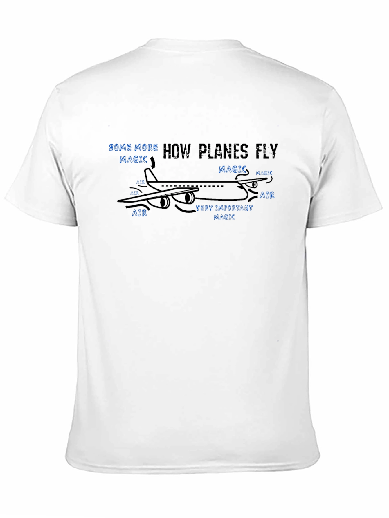 How Planes Fly Magic Black T-Shirt