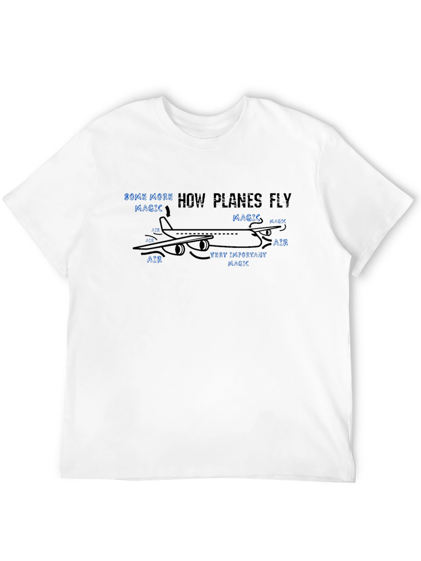 How Planes Fly Magic Black T-Shirt