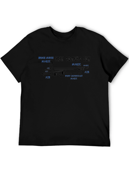 How Planes Fly Magic Black T-Shirt