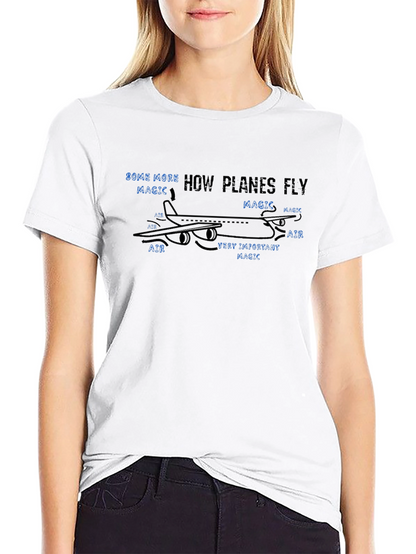 How Planes Fly Magic Black T-Shirt