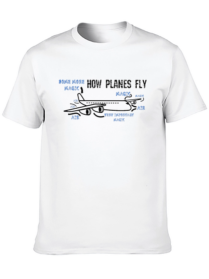 How Planes Fly Magic Black T-Shirt