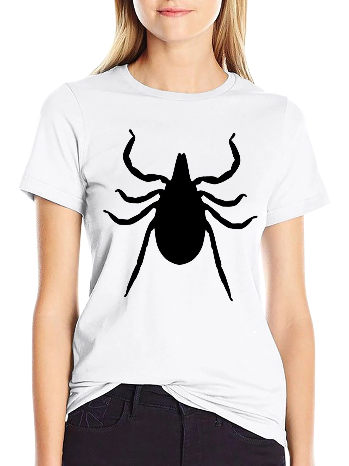 Tick Silhouette Graphic Tee - Unisex Black T-Shirt