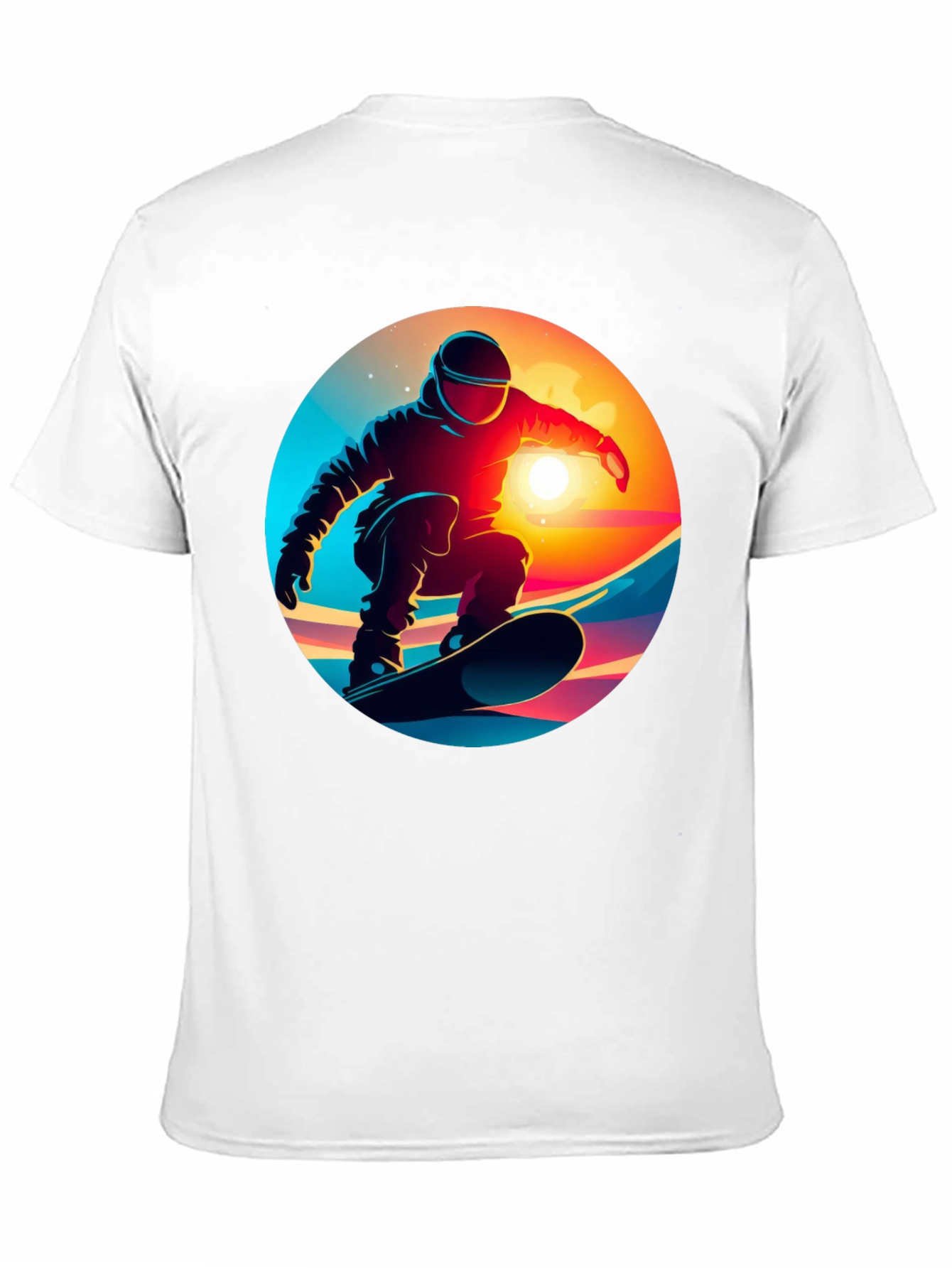 Cool Snowboarder Graphic Tee - Black Cotton Blend