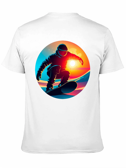 Cool Snowboarder Graphic Tee - Black Cotton Blend