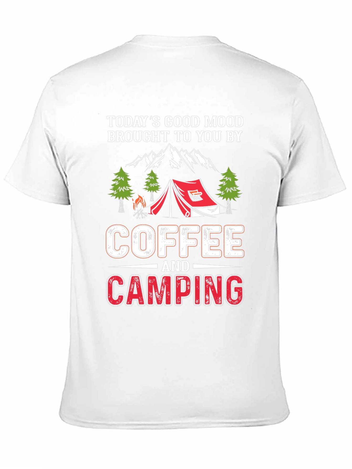 Coffee & Camping T-Shirt - Mens Black Graphic Tee