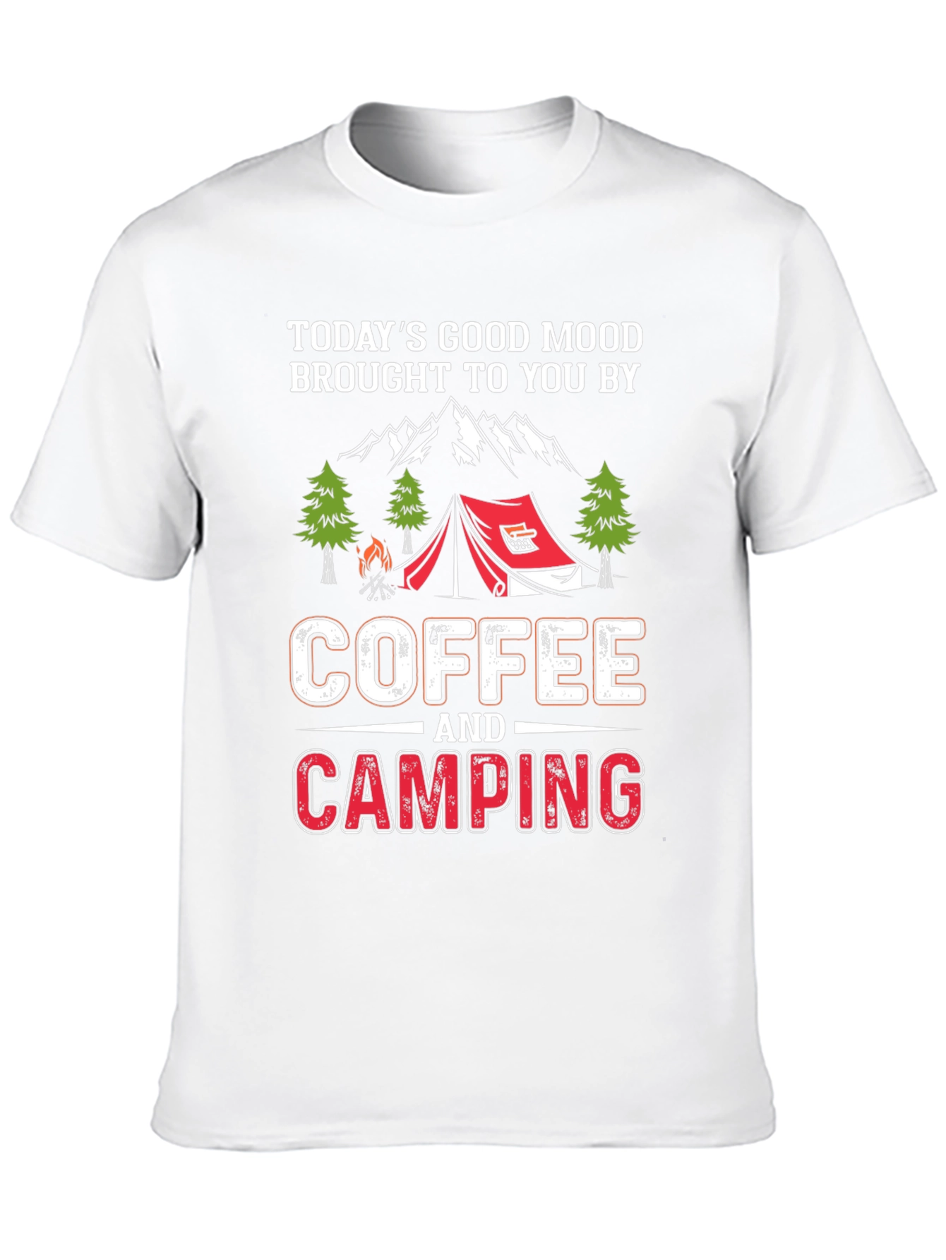 Coffee & Camping T-Shirt - Mens Black Graphic Tee