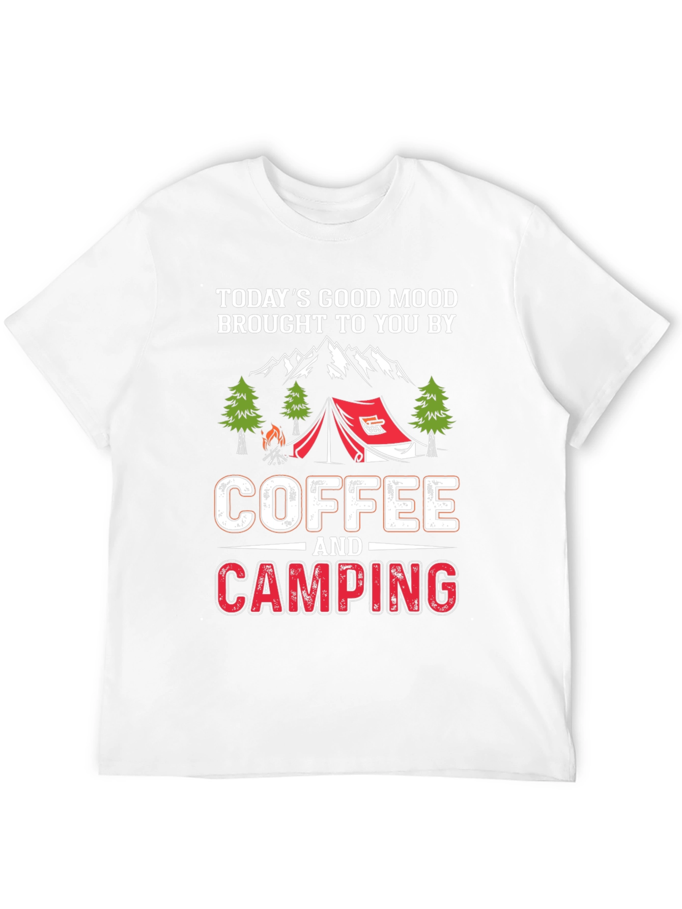 Coffee & Camping T-Shirt - Mens Black Graphic Tee