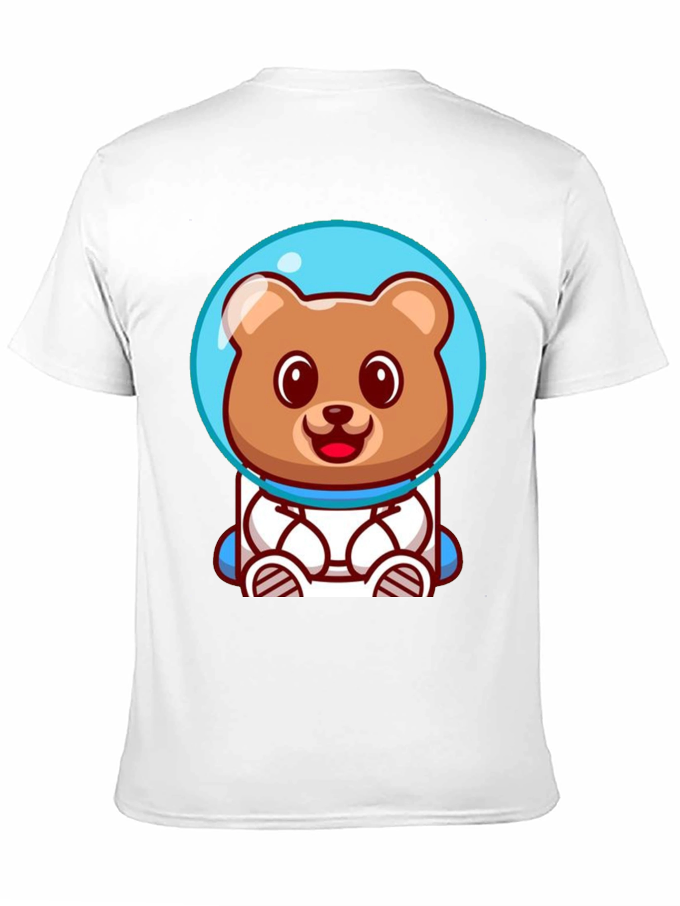 Astronaut Bear Graphic Tee - Soft Cotton Black T-Shirt