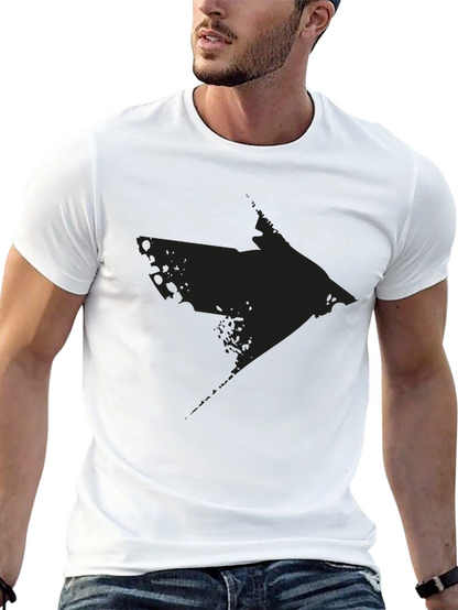 Distressed Arrow Graphic Black T-Shirt