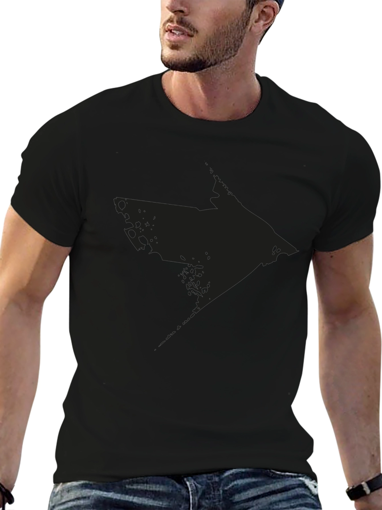 Distressed Arrow Graphic Black T-Shirt