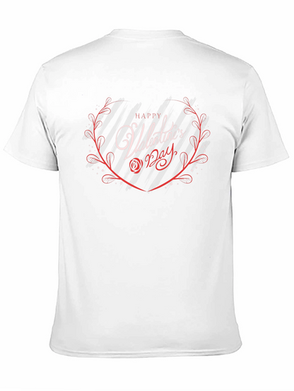 Happy Valentines Day Graphic Tee - Black