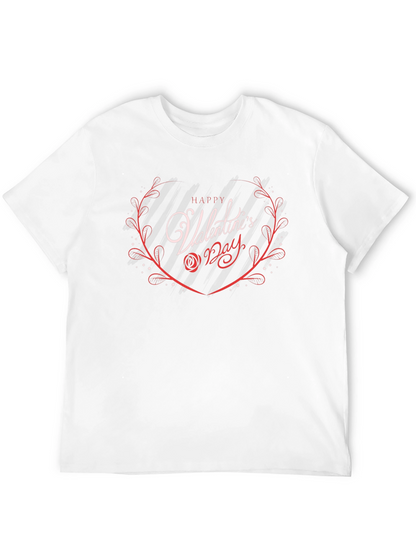 Happy Valentines Day Graphic Tee - Black