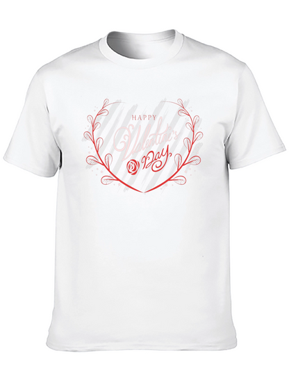 Happy Valentines Day Graphic Tee - Black