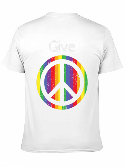Give Peace a Chance - Rainbow Peace Sign T-Shirt