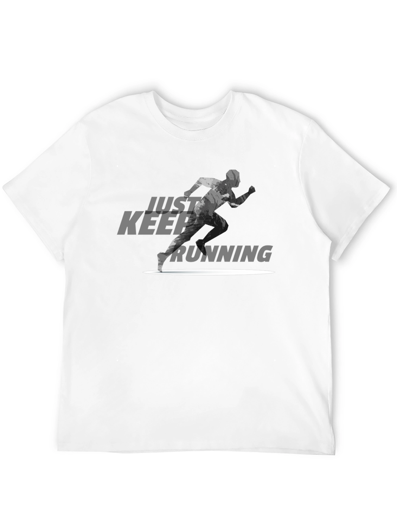Just Keep Running Graphic Tee - Black